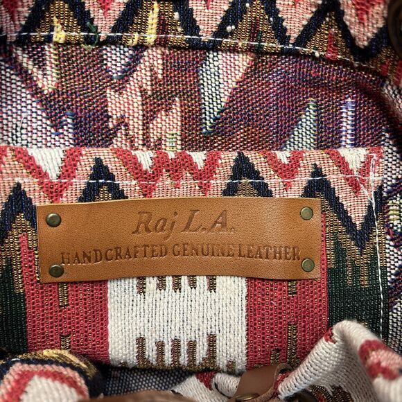 Ray L A Boho TapestryTote Bag Fringe Woven Tapestry Large Shoulder Purse - Picture 8 of 9